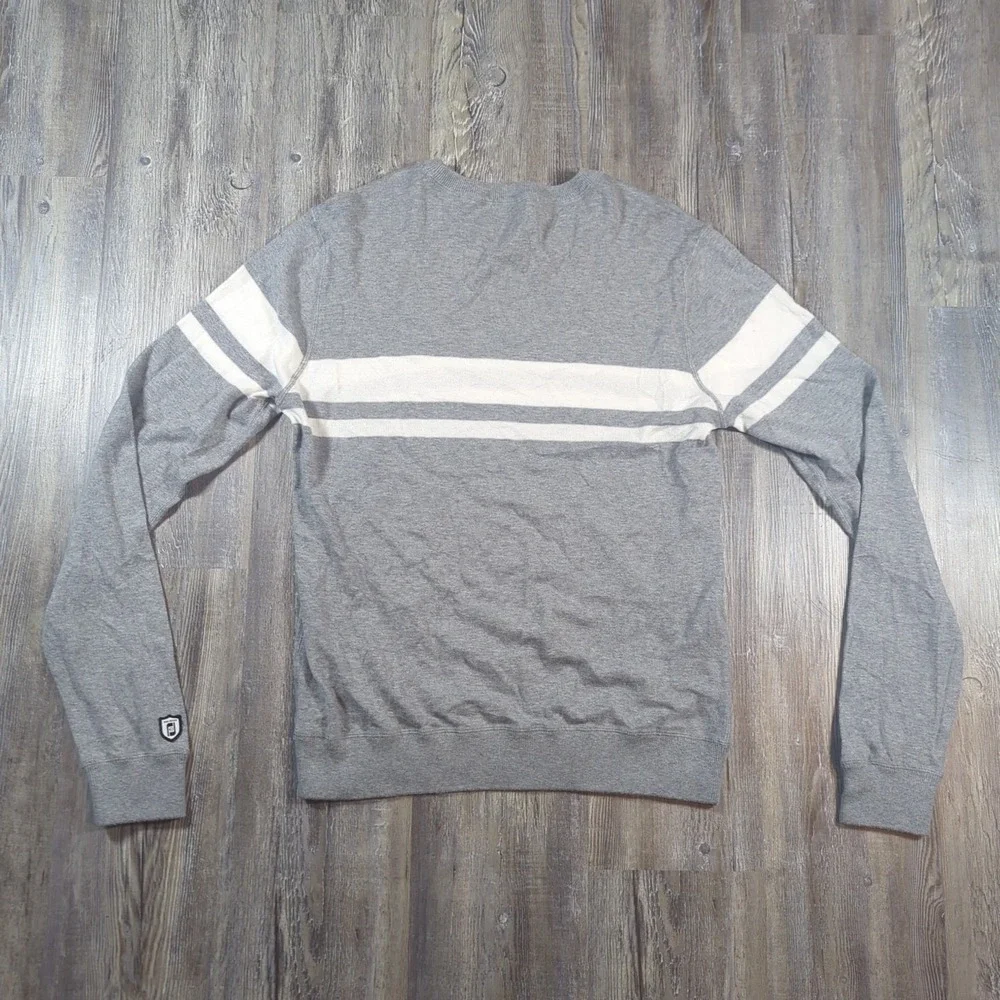FootJoy x Todd Snyder Sweater Men's Small Grey White Striped Cashmere Blend